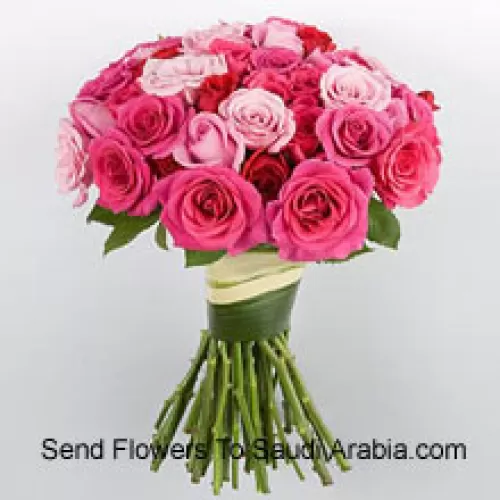 Bouquet de 36 Roses de Couleurs Mélangées